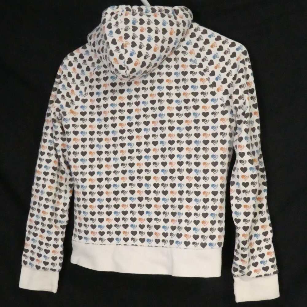 Y2K - Vintage - Roxy | medium | Heart & Logo Patterned  Zip-Up Hoodie - Picture 4 of 16